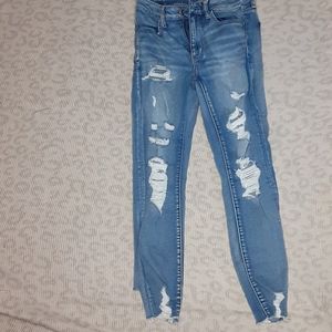 Distressed jeans